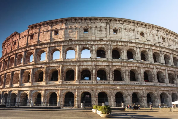 Het Colosseum Rome Bij Zonsopgang Italië — Stockfoto