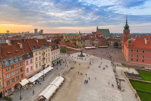 Варшава Вересня 2018 Люди Майдані Королівський Замок Варшаві Місто Заході — стокове фото