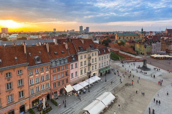 Warsaw Poland September 2018 People Royal Castle Square Warsaw City — Stock Photo, Image