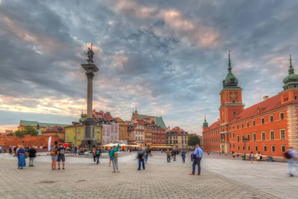 Warsaw Poland September 2018 People Royal Castle Square Warsaw City — Stock Photo, Image