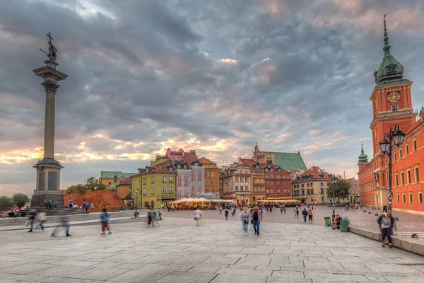 Varšava Polsko Září 2018 Lidé Náměstí Královský Zámek Varšavě Města — Stock fotografie