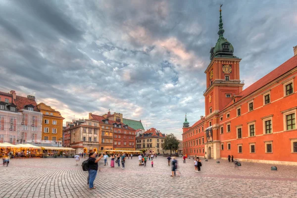 Warsaw Poland September 2018 People Royal Castle Square Warsaw City — Stock Photo, Image