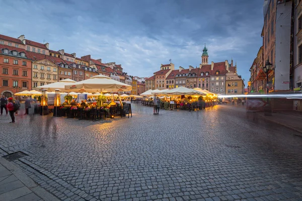 Warsaw Poland September 2018 Architecture Old Town Warsaw City Dusk — Stock Photo, Image