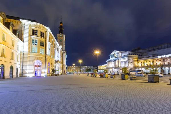 Warschau Polen September 2018 Architektur Der Warschauer Altstadt Bei Nacht — Stockfoto