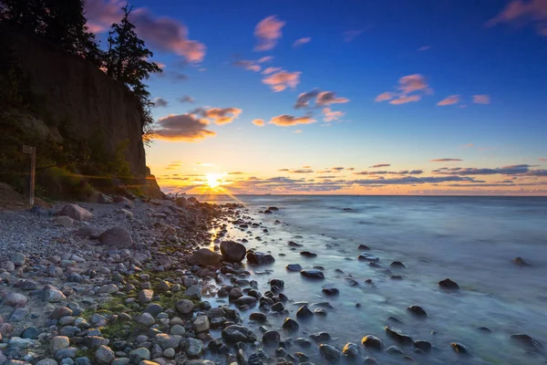 Ostsee Und Klippe Von Orlowo Bei Sonnenaufgang Polen — Stockfoto