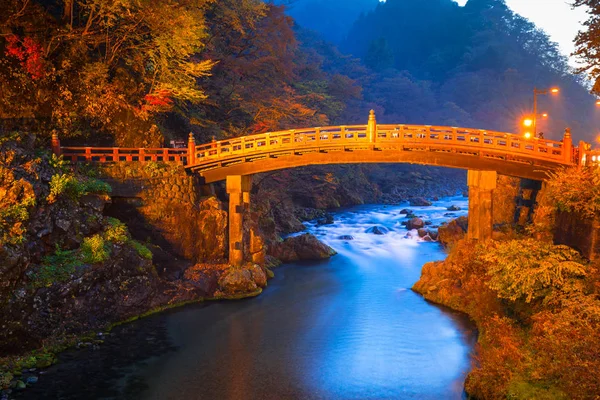 Γέφυρα Shinkyo Κατά Διάρκεια Του Φθινοπώρου Στο Nikko Tochigi Ιαπωνία — Φωτογραφία Αρχείου