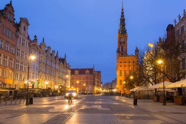 Építészet Régi Város Gdansk Hajnalban Lengyelország — Stock Fotó
