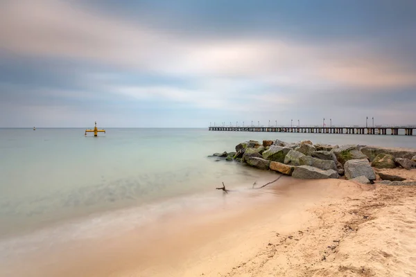 Baltic Sea Beach Gdynia Orlowo Dawn Poland — Stock Photo, Image