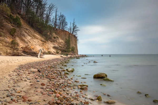 Falaise Mer Baltique Gdynia Orlowo Pologne — Photo