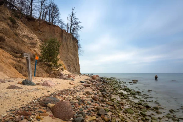 Cliff Vid Östersjön Gdynia Orlowo Poland — Stockfoto