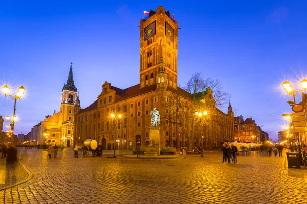 Beautiful Architecture Old Town Torun Dusk Poland — Stock Photo, Image