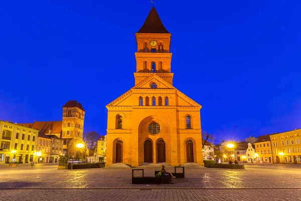 Prachtige Architectuur Van Oude Stad Torun Schemering Polen — Stockfoto