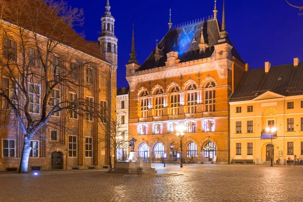 Dusk Polonya Torun Eski Kent Güzel Mimarisi — Stok fotoğraf