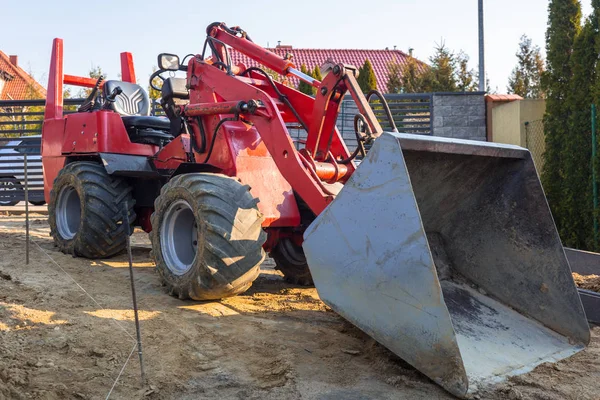 Mini Bulldozer Parked Ouse Ground Work — Stock Photo, Image