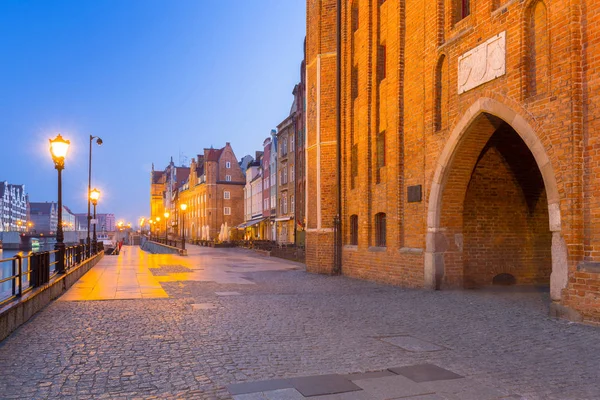 Építészet Régi Város Gdansk Motlawa River Lengyelország — Stock Fotó