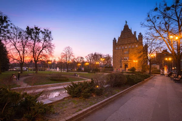 Torun Polonia Marzo 2019 Arquitectura Del Casco Antiguo Torun Atardecer — Foto de Stock