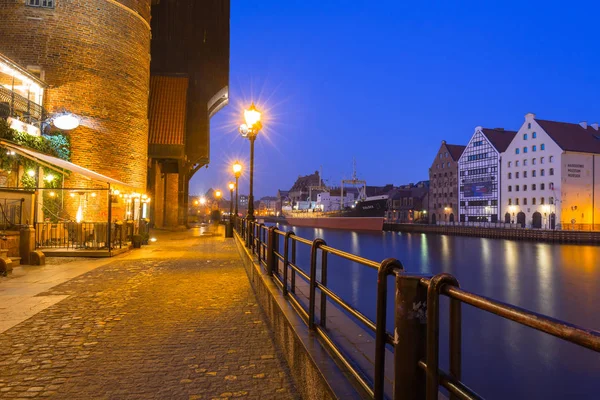 Gdaňsk Polsko Duben 2019 Architektura Starého Města Gdaňsk Historickým Jeřábem — Stock fotografie