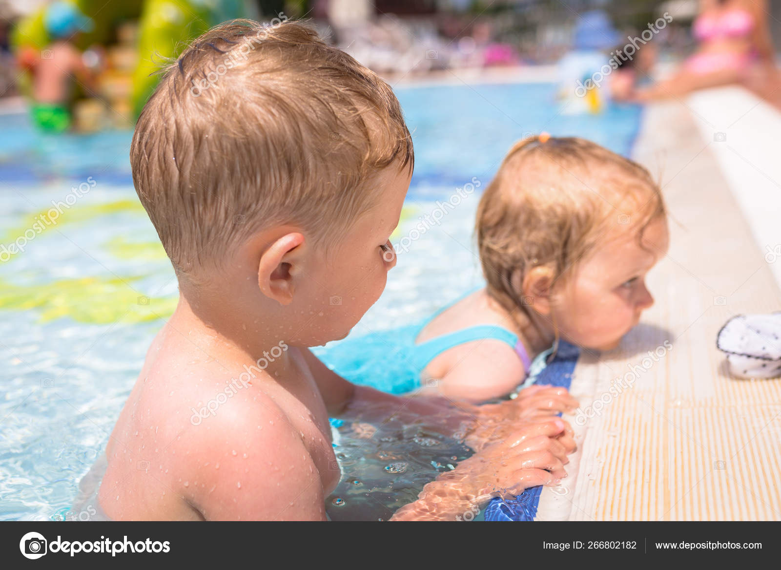 Happy Boy Girl Twins Pool Summer Holidays Stock Photo Image By C Patryk Kosmider
