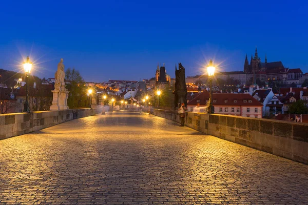 Pont Charles Prague Aube République Tchèque — Photo