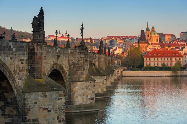 Ponte Carlo Praga All Alba Repubblica Ceca — Foto Stock