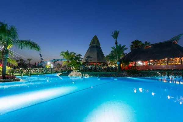 Side Turquia Junho 2018 Bela Área Piscina Resort Pegasos World — Fotografia de Stock