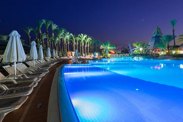 Side Turquia Junho 2018 Bela Área Piscina Resort Pegasos World — Fotografia de Stock