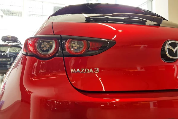 Gdansk Polen April 2019 Helt 2019 Modell Mazda Bil Utställningslokalen — Stockfoto