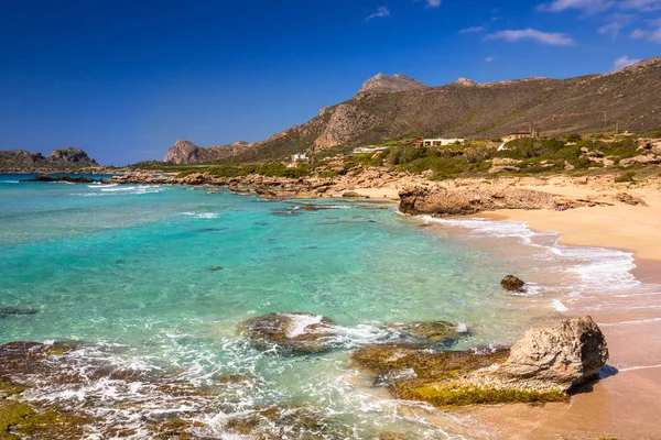 Atemberaubende Landschaft Des Strandes Von Falassarna Auf Beton Griechenland — Stockfoto