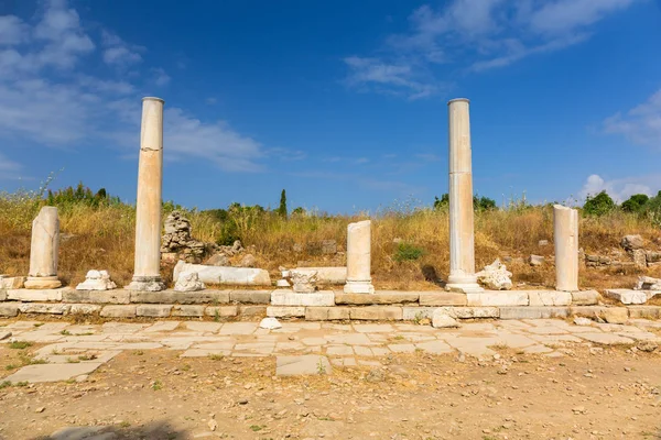 Architecture Des Ruines Grecques Antiques Side Turquie — Photo