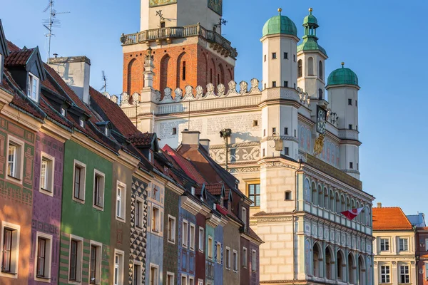 Architektura Hlavního Náměstí Poznani Polsko — Stock fotografie
