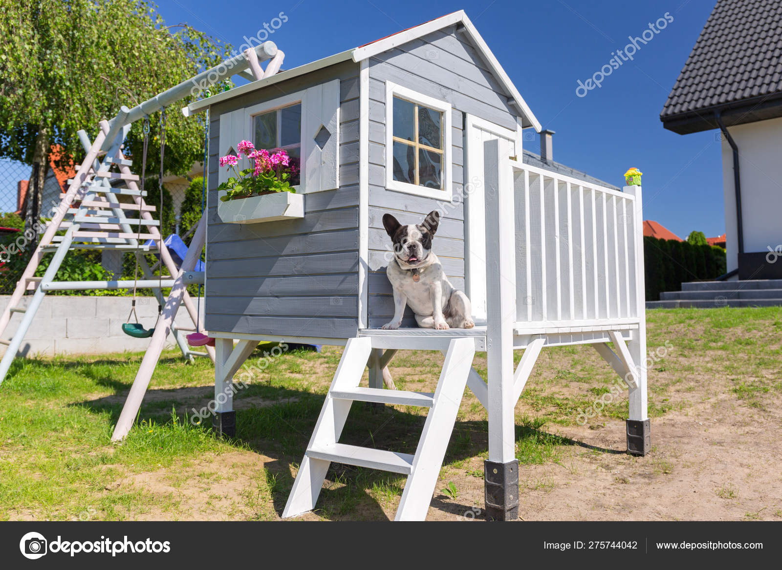 kids wooden garden house