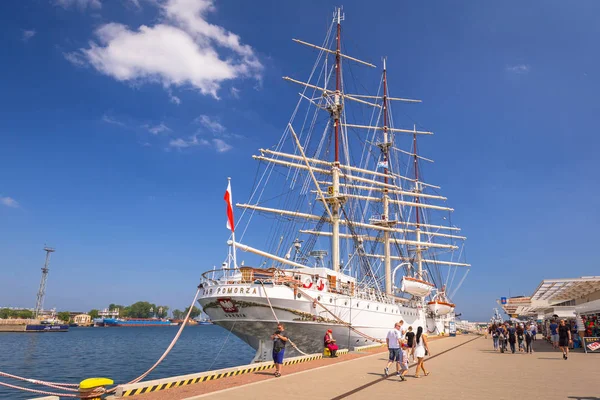 Gdynia Lengyelország Június 2019 Lengyel Tengerészeti Múzeum Hajó Dar Pomorza — Stock Fotó