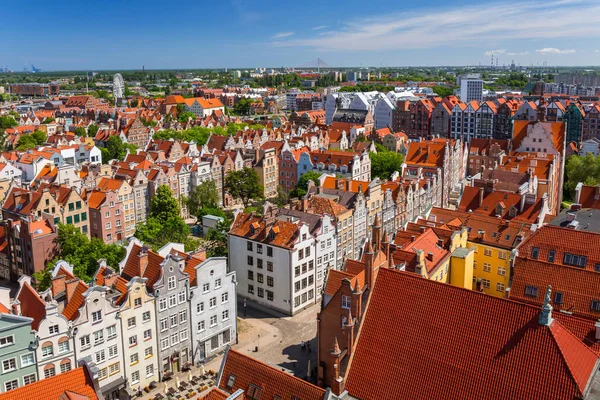 Architektura Starého Města Gdaňsku Polsko — Stock fotografie