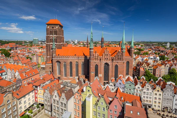 Arquitetura Basílica Santa Maria Gdansk Polônia — Fotografia de Stock