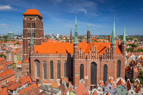 Szent Mária Bazilika Építészete Gdansk Lengyelország — Stock Fotó
