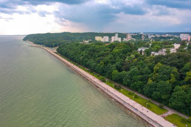 Gdynia Baltık deniz bulvarı, Polonya.