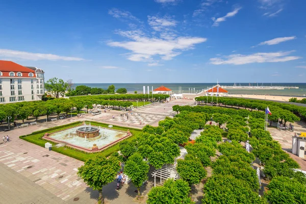 Площа Біля Причалу Балтійського Моря Сопоті Польща — стокове фото