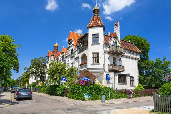 Sopot Polen Juni 2019 Traditionele Architectuur Van Baltische Kust Stad — Stockfoto