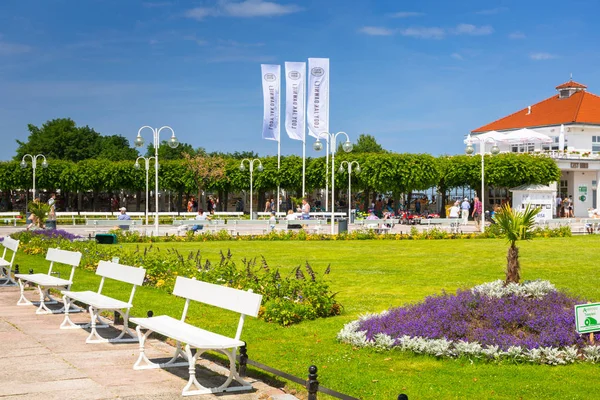 Sopot Polonia Junio 2019 Paseo Marítimo Por Mar Báltico Sopot —  Fotos de Stock