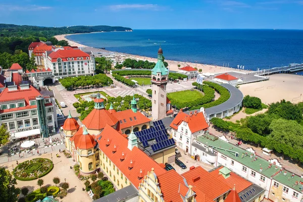 Sopot Polandia Juni 2019 Arsitektur Indah Sopot Laut Baltik Polandia — Stok Foto