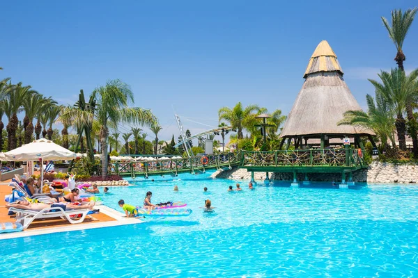 Side Turkey June 2018 Beautiful Pool Area Pegasos World Resort — Stock Photo, Image