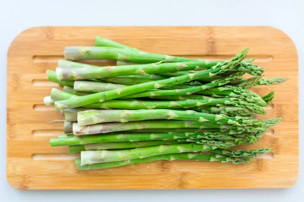 Asparagus Cutting Board Kitchen — Stock Photo, Image