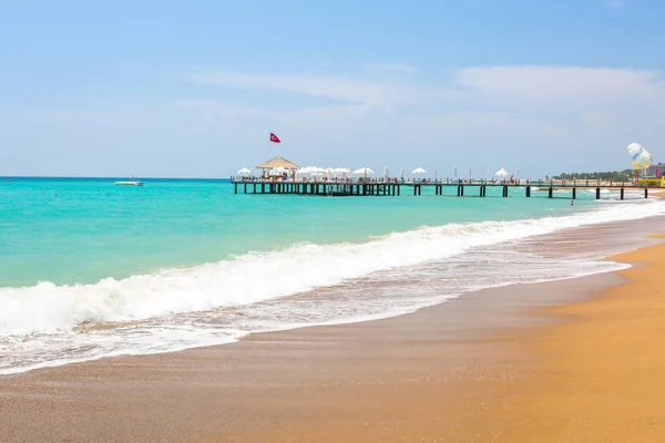 Beautiful Beach Scenery Turkish Riviera Side — Stock Photo, Image