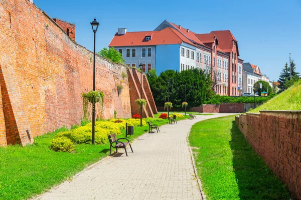 Vacker Arkitektur Grudziadz City Vid Wisla River Polen — Stockfoto