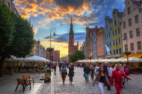 Danzig Polen Juli 2019 Wunderschöner Sonnenuntergang Über Der Stadt Danzig — Stockfoto