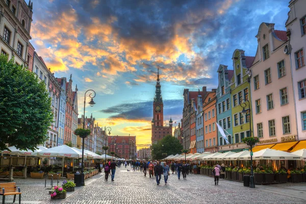 Gdańsk Lengyelország Július 2019 Gyönyörű Naplemente Város Gdansk Lengyelország Gdansk — Stock Fotó