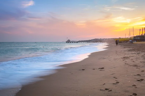 Beautiful Beach Scenery Turkish Riviera Sunset Side — Stock Photo, Image
