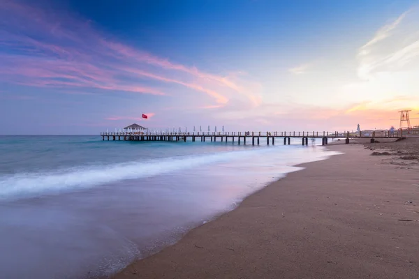 Beautiful Beach Scenery Turkish Riviera Sunset Side — Stock Photo, Image