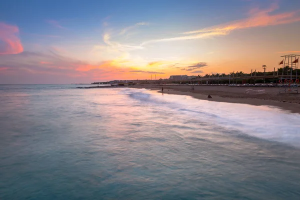 Beautiful Beach Scenery Turkish Riviera Sunset Side — Stock Photo, Image