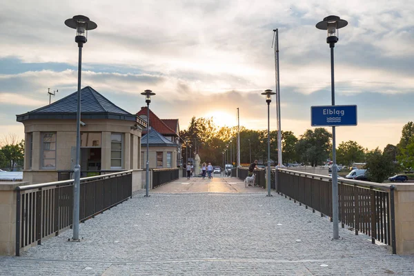 埃尔布隆格 2018年9月21日 波兰埃尔布隆格老城的建筑 埃尔布隆格是波兰北部的一个历史名城 — 图库照片